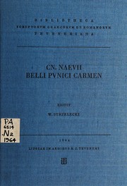 Front cover of Belli Punici carminis quae supersunt by Gnaeus Naevius