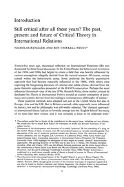 Front cover of Critical international relations theory after 25 years by Nicholas John Rengger