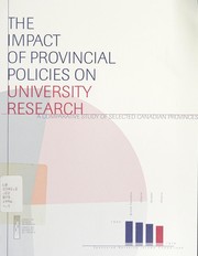 Front cover of The impact of provincial policies on university research by Mireille Brochu