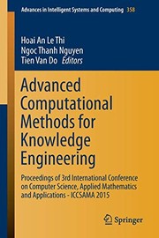Cover of Advanced Computational Methods for Knowledge Engineering by Hoai An Le Thi