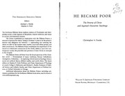 Cover of He became poor by Christopher A. Franks