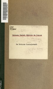 Front cover of De notione jurisjurandi et an ac quomodo jusjurandum sit admittendum by Hermann Daniel Henrich de Roques
