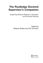 Front cover of The Routledge doctoral supervisor's companion by Pat Thomson