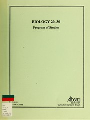 Front cover of Biology 20-30 program of studies by Alberta. Curriculum Standards Branch