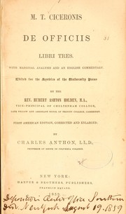 Front cover of De officiis, libri tres ... by Cicero