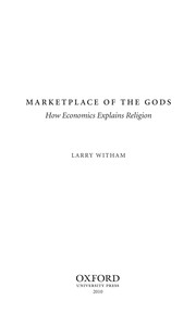 Front cover of Marketplace of the gods by Larry Witham