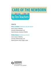 Front cover of Care of the newborn by ten teachers by Debbie Holmes