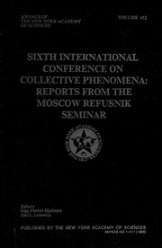 Front cover of Sixth International Conference on Collective Phenomena by International Conference on Collective Phenomena (6th 1983 Stockholm, Sweden)
