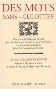Front cover of Des mots sans-culottes by Henriette Walter