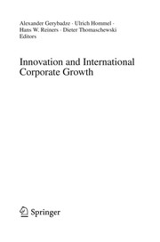 Front cover of Innovation and International Corporate Growth by Alexander Gerybadze