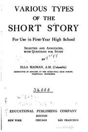 Front cover of Various types of the short story by Ella Haiman