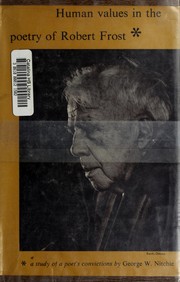 Front cover of Human values in the poetry of Robert Frost by George Wilson Nitchie