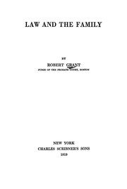 Front cover of Law and the family by Grant, Robert