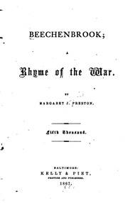 Front cover of Beechenbrook: A Rhyme of the War by Margaret Junkin Preston