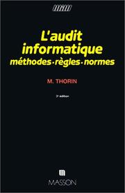 Cover of L' audit informatique by Marc Thorin