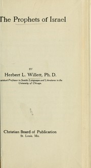 Cover of The prophets of Israel by Herbert L. Willett