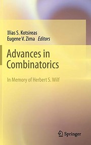 Front cover of Advances in Combinatorics by Ilias S. Kotsireas