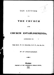 Front cover of Ten letters on the church and church establishments by Adam Townley