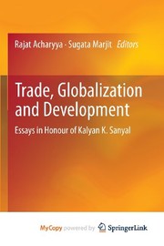 Cover of Trade, Globalization and Development by Rajat Acharyya
