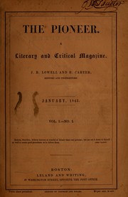 Cover of The pioneer by James Russell Lowell