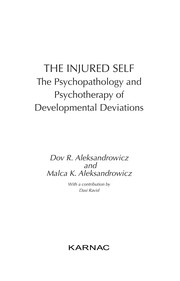 Front cover of The injured self by Dov R. Aleksandrowicz