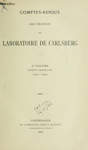Front cover of Comptes rendus des travaux by Carlsberg Laboratoriet, Copenhagen