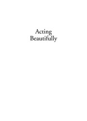 Cover of Acting beautifully by Sigi Jottkandt