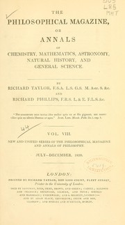Front cover of The Philosophical magazine, or Annals of chemistry, mathematics, astronomy, natural history and general science by Unknown