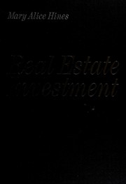 Cover of Real estate investment by Mary Alice Hines