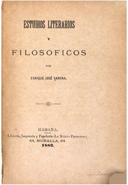 Cover of Estudios literarios y filosoficos by Enrique José Varona