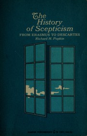 Front cover of The history of scepticism from Erasmus to Descartes by Richard Henry Popkin