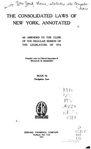Front cover of McKinney's Consolidated laws of New York annotated by New York (State)
