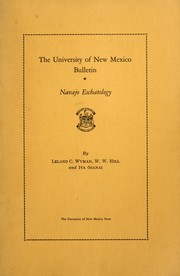 Front cover of Navajo eschatology by Wyman, Leland Clifton