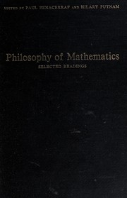 Cover of Philosophy of mathematics by Paul Benacerraf
