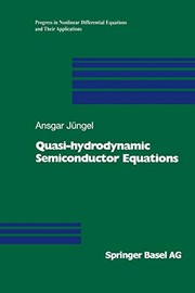 Cover of Quasi-hydrodynamic Semiconductor Equations by Ansgar Jüngel