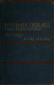 Cover of Disraeli by André Maurois