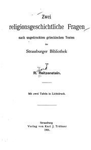 Cover of Zwei religionsgeschichtliche Fragen by Richard Reitzenstein