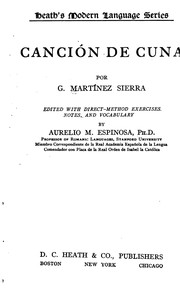 Front cover of Cancio n de cuna by Gregorio Martínez Sierra