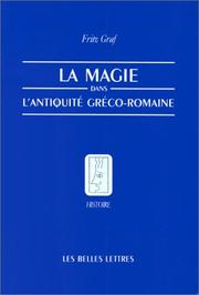 Front cover of La magie dans l'antiquité gréco-romaine by Fritz Graf