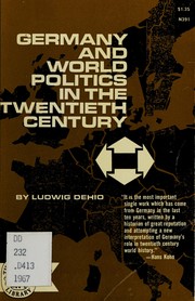 Front cover of Germany and world politics in the twentieth century by Ludwig Dehio