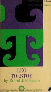 Front cover of Leo Tolstoy by Ernest Joseph Simmons