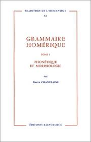 Front cover of Grammaire homérique by Pierre Chantraine