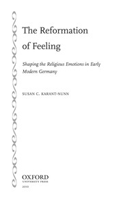 Cover of The Reformation of feeling by Susan C. Karant-Nunn