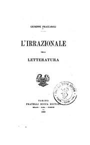 Front cover of L' irrazionale nella letteratura by Giuseppe Fraccaroli
