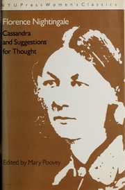 Front cover of Suggestions for thought to the searchers after truth among the artizans of England by Florence Nightingale