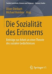 Front cover of Die Sozialität des Erinnerns by Oliver Dimbath