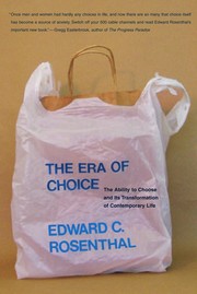 Front cover of The era of choice by Edward C. Rosenthal