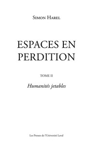 Cover of Espaces en perdition by Simon Harel
