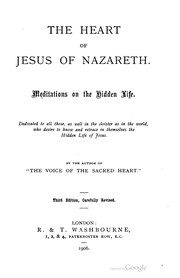 Front cover of The Heart of Jesus of Nazareth by Author of "The voice of the Sacred Heart".