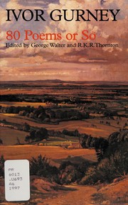 Cover of 80 poems or so by Ivor Gurney